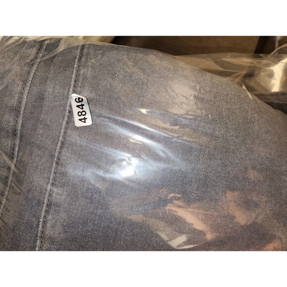 Sonoma womens adaptive straight jeans 18 stretch gray distressed hook & loop fly - Picture 11 of 11